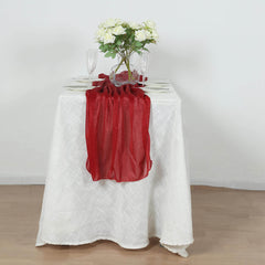 Glitter Gauze 27"x120" Table Runner Red - Sparkling Reusable Sheer Table Linen