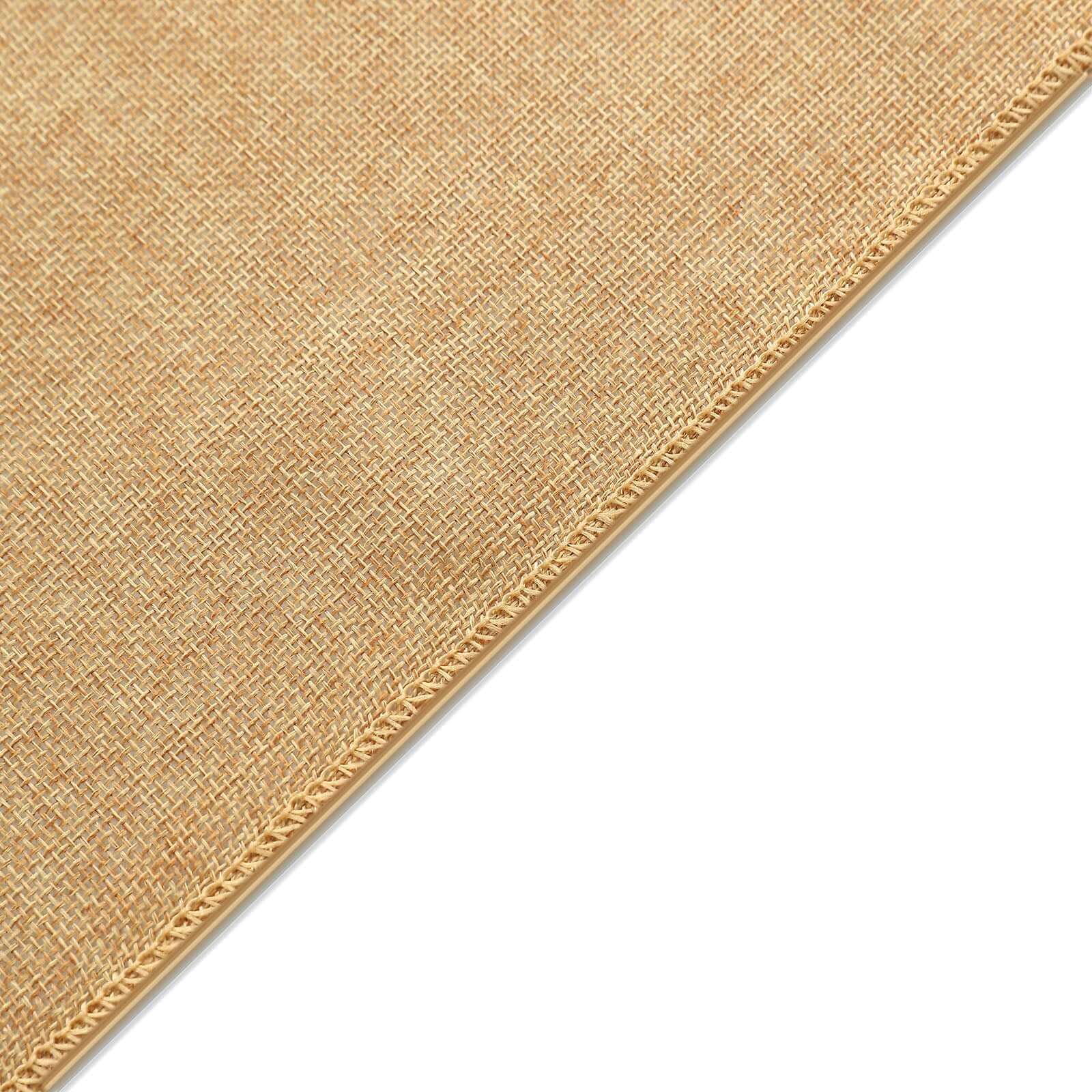 5 Pack Jute Faux Burlap 6"x108" Chair Sashes Gold - Boho Chic Linen Decor for Weddings & Gatherings