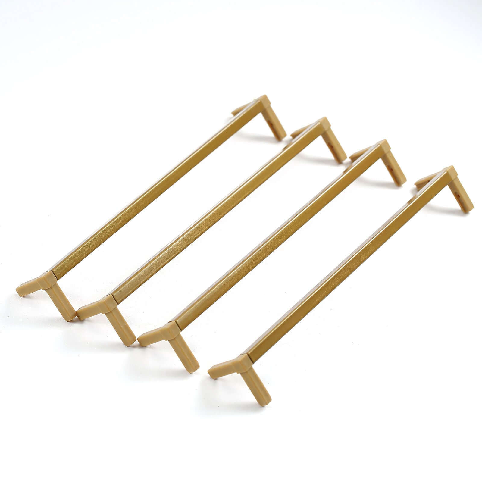 2-Pack Wedding Flower Stand Gold Metal Geometric Column Frame Rectangular - Versatile Floral Pedestal for Sophisticated Arrangements 12"