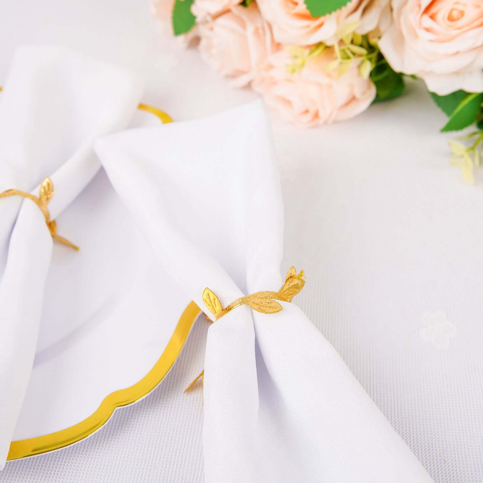 67ft Olive Gold Leaf Ribbon Trim, Artificial Vines Leaf Garland For DIY Craft Party Wedding Home Decor