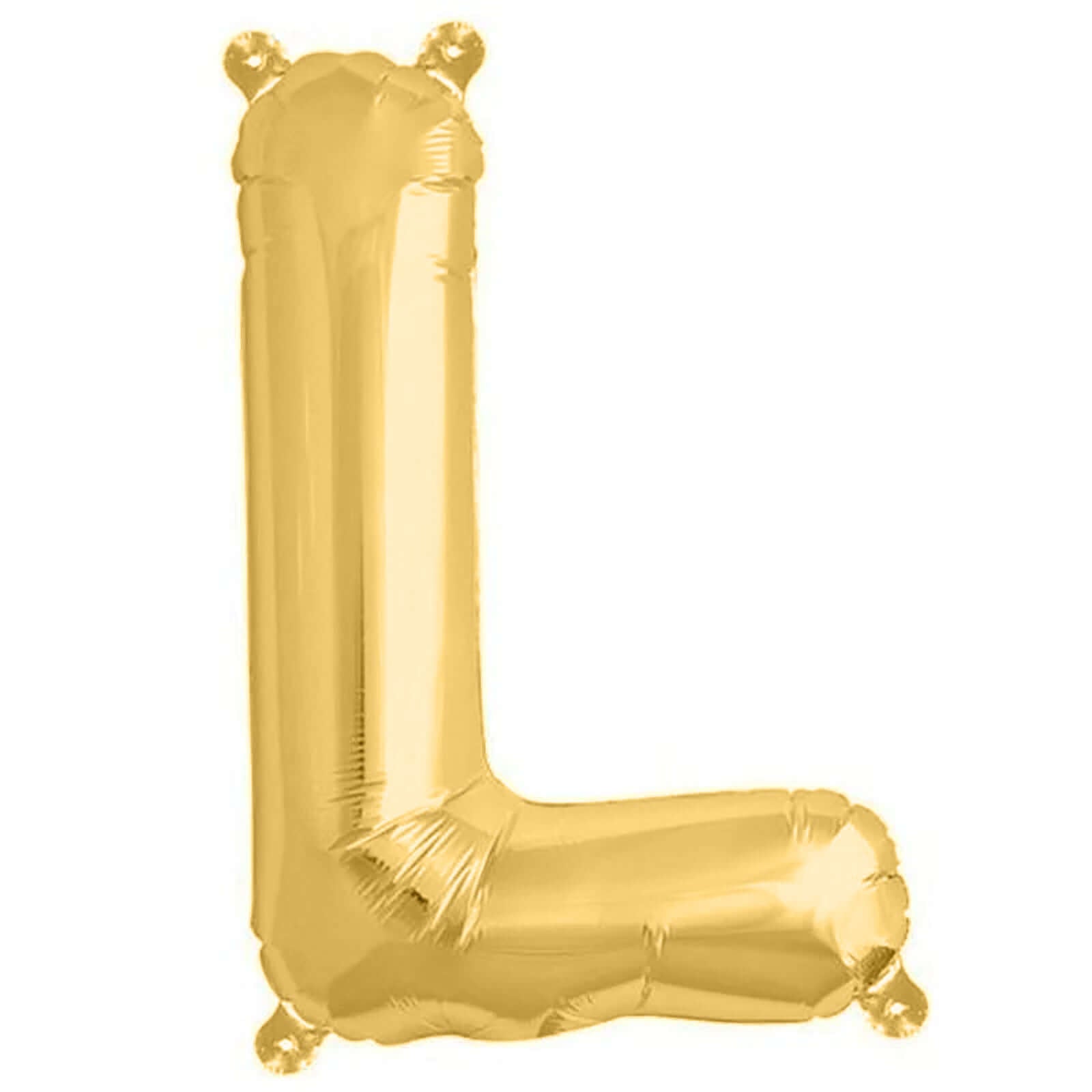 13" Matte Gold Letter and Number Balloons, Mylar Foil Balloons