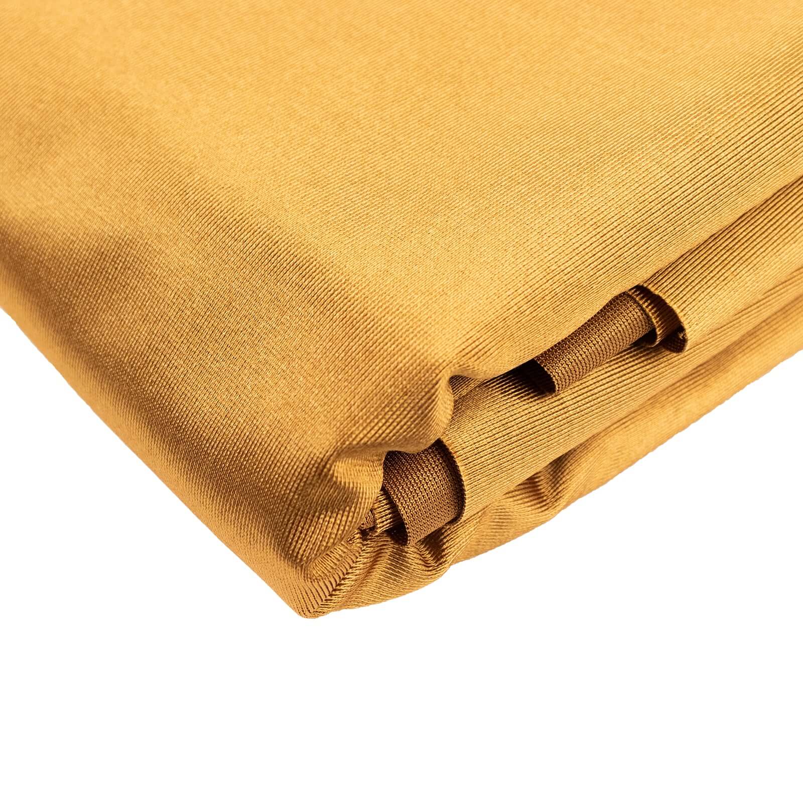 Shimmer Gold Scuba Polyester Fabric Roll, Wrinkle Free DIY Craft Fabric Bolt- 60"x10 Yards