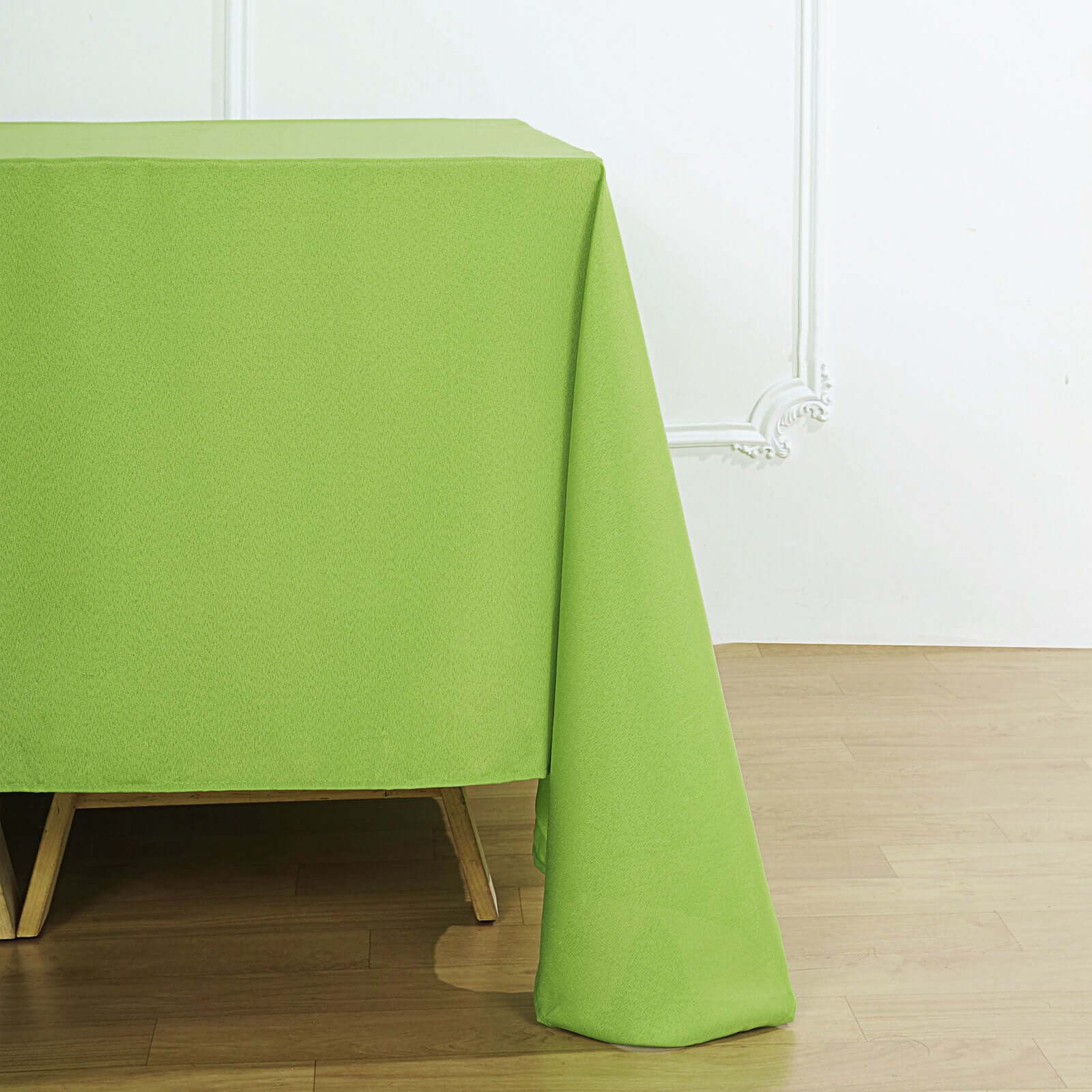 Polyester Square 90"x90" Tablecloth Apple Green - Wrinkle-Resistant & Durable Table Cover