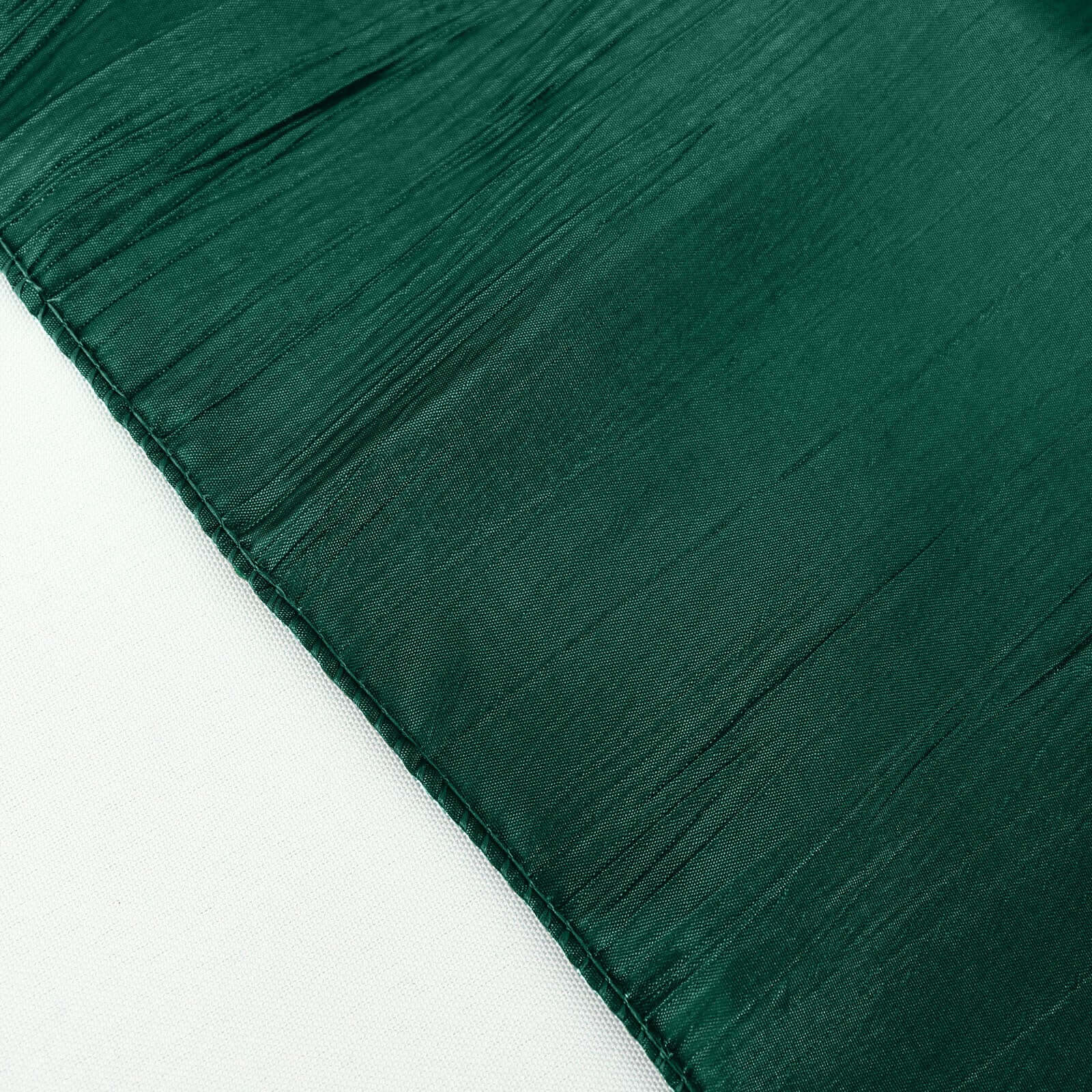 Taffeta 90"x156" Rectangle Tablecloth Hunter Emerald Green - Accordion Crinkle Seamless Table Cover