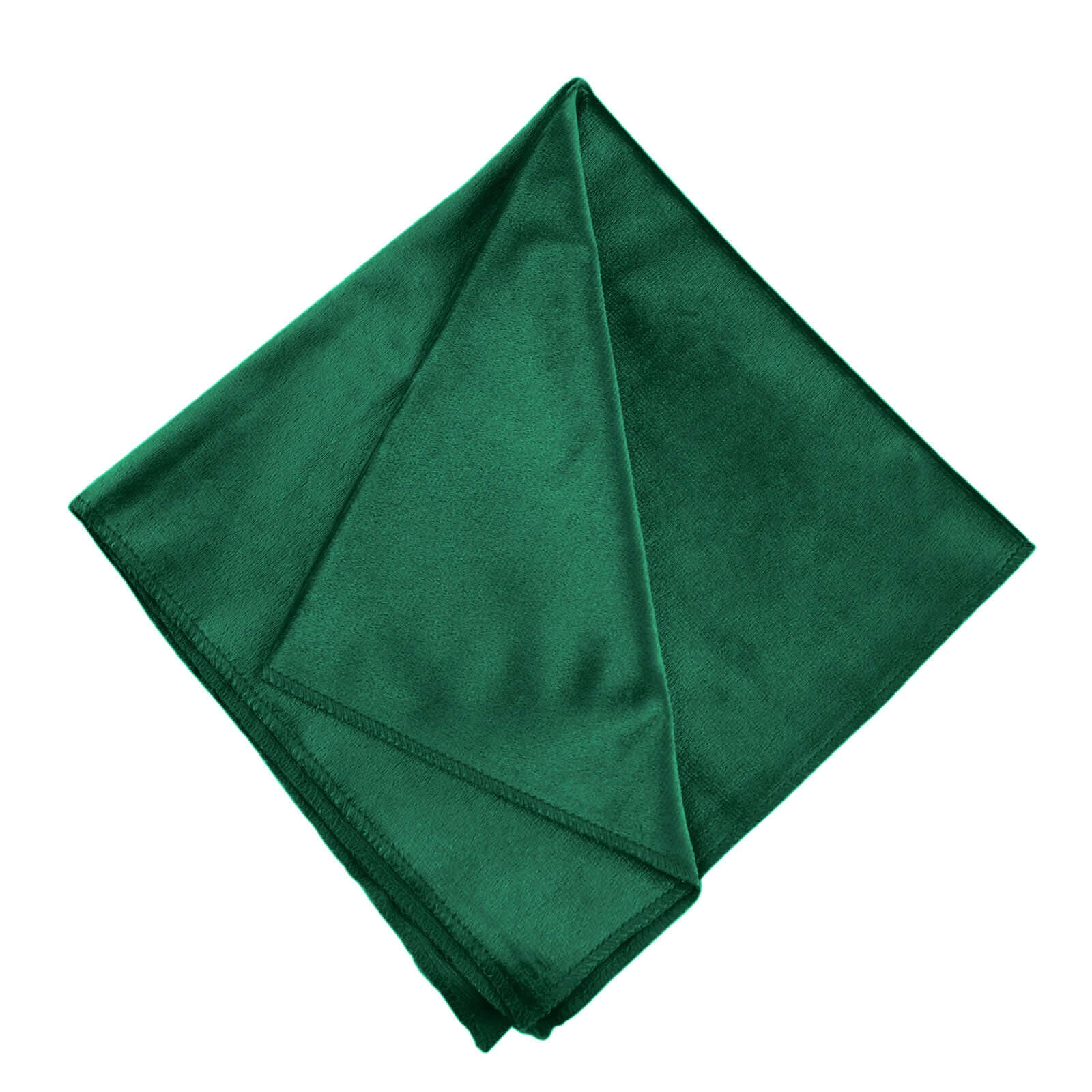 5 Pack Premium Velvet 20"x20" Napkins Hunter Emerald Green - Soft Sheen Finish Cloth Napkins