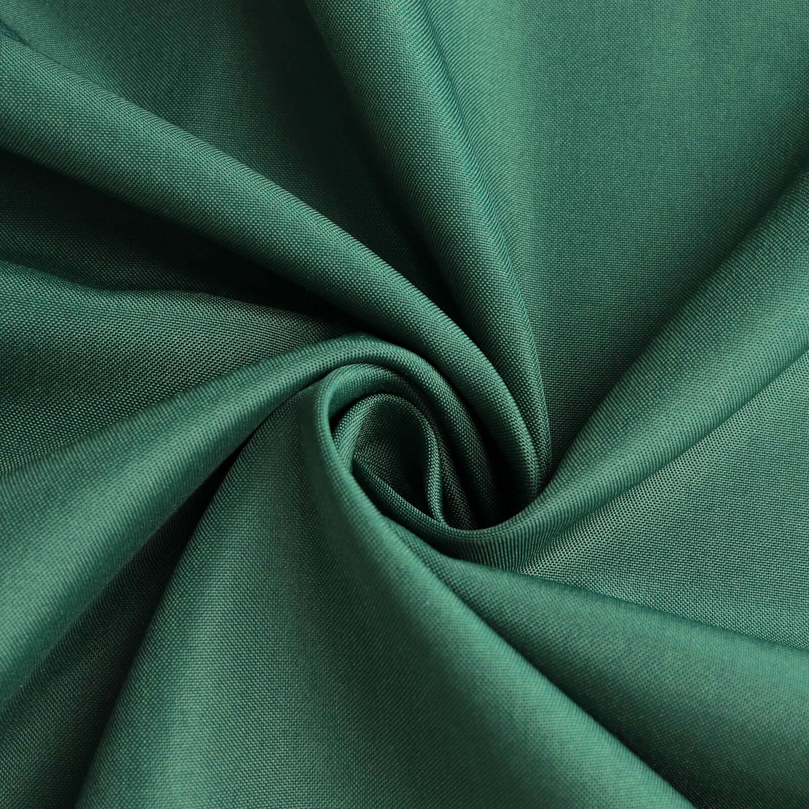 Polyester 132" Round Tablecloth Hunter Emerald Green - Seamless Chic Table Cover