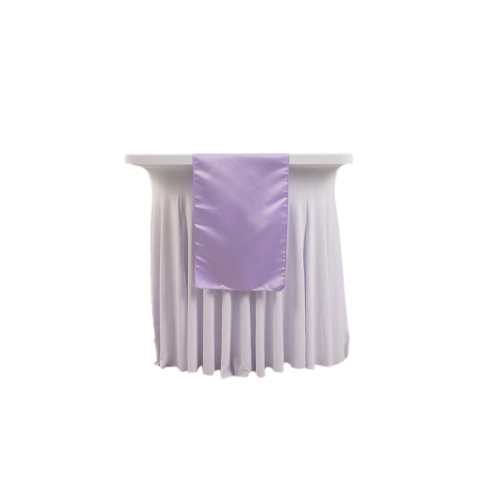 Lamour Satin 12"x108" Table Runner Lavender Lilac - Smooth & Lustrous Finish