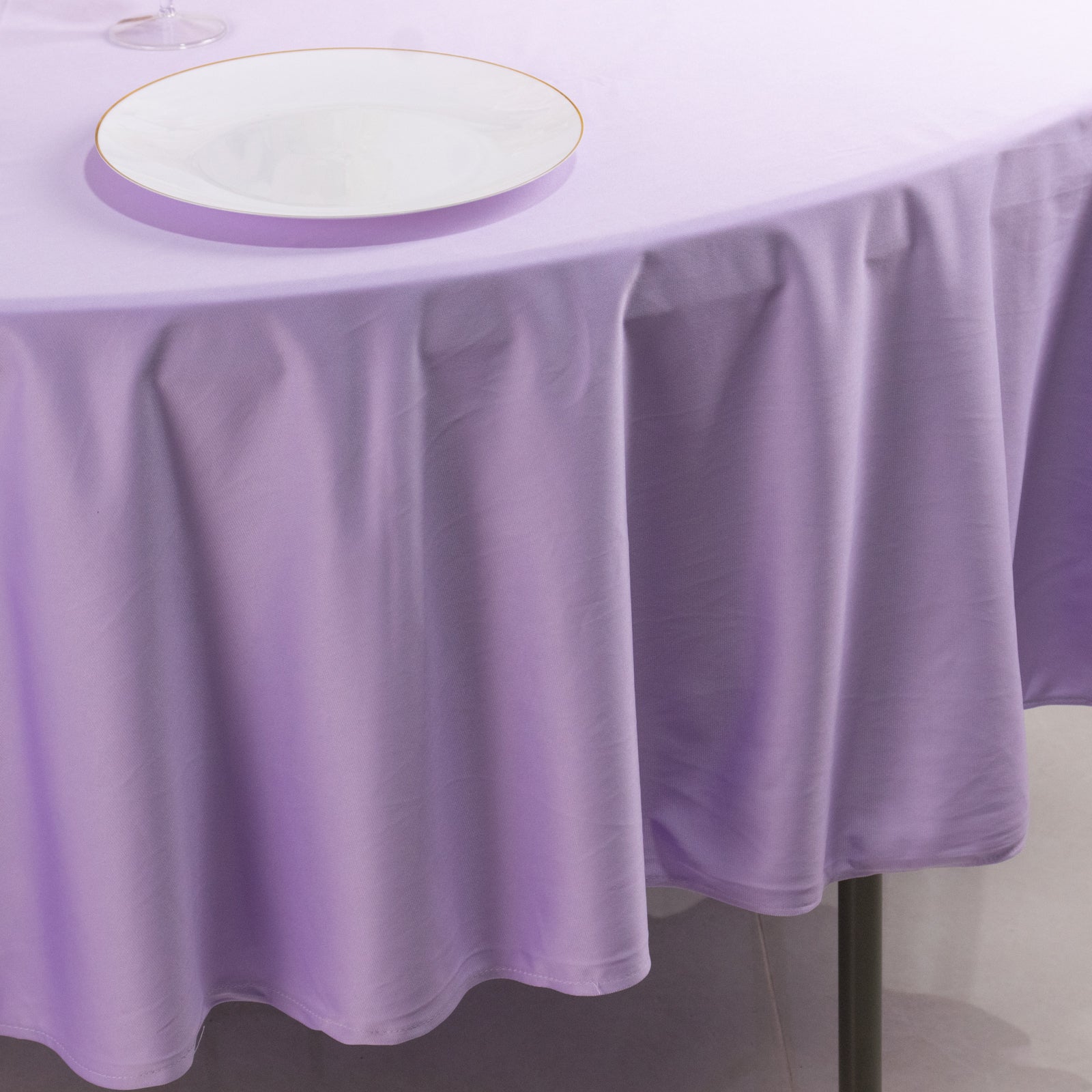 Scuba Round 90" Tablecloth Lavender Lilac - Wrinkle Free & Stain Resistant Table Cover