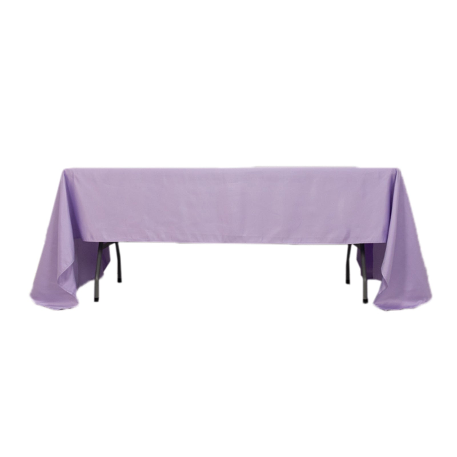 Lamour Satin 60"x126" Rectangle Tablecloth Lavender Lilac - Soft & Silk-Like Table Cover
