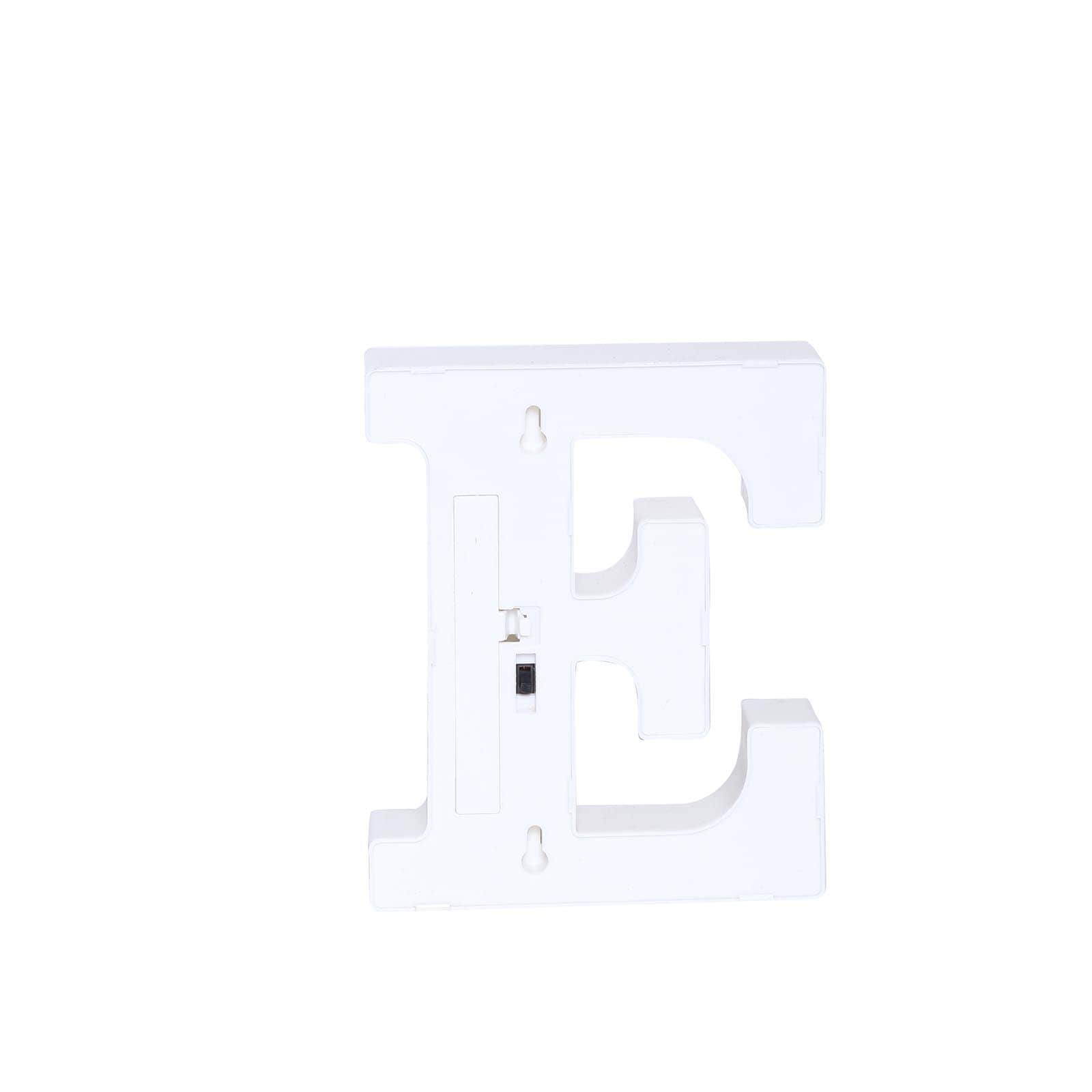 3D Marquee Letter "E" Warm White 6 LED Lights Gold - Chic Light-Up Decor for Events 6"