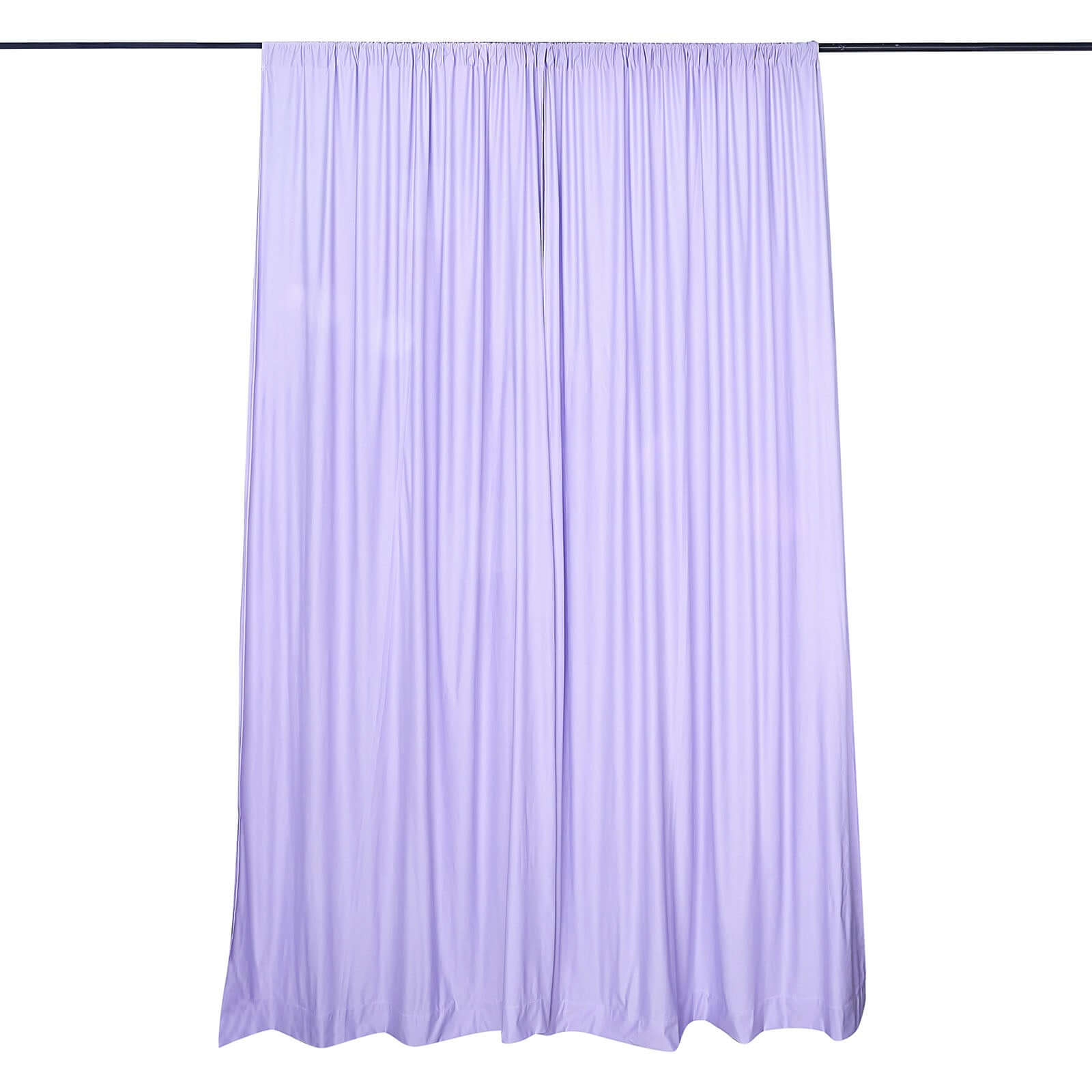 2 Pack Lavender Lilac Scuba Polyester Event Curtain Drapes, Durable Flame Resistant Backdrop Event Panels Wrinkle Free with Rod Pockets - 10ftx10ft