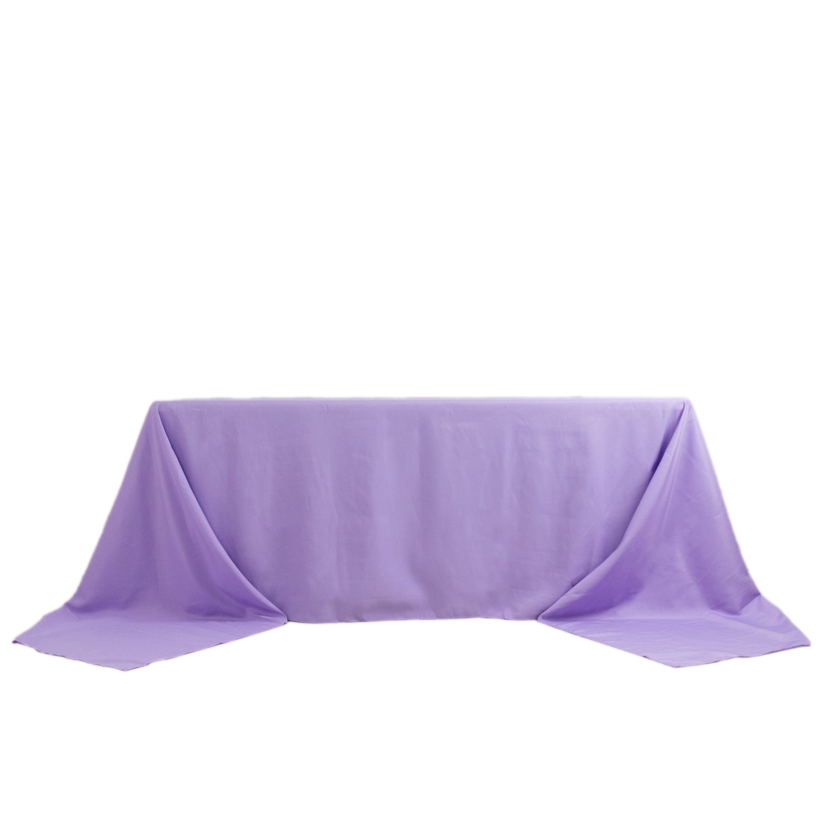 Premium Polyester 90"x156" Rectangle Tablecloth Lavender Lilac - Seamless 220GSM Stain-Resistant Table Cover