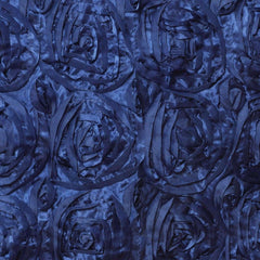 Rosette Satin 14"x108" Table Runner Navy Blue - Grandiose Design