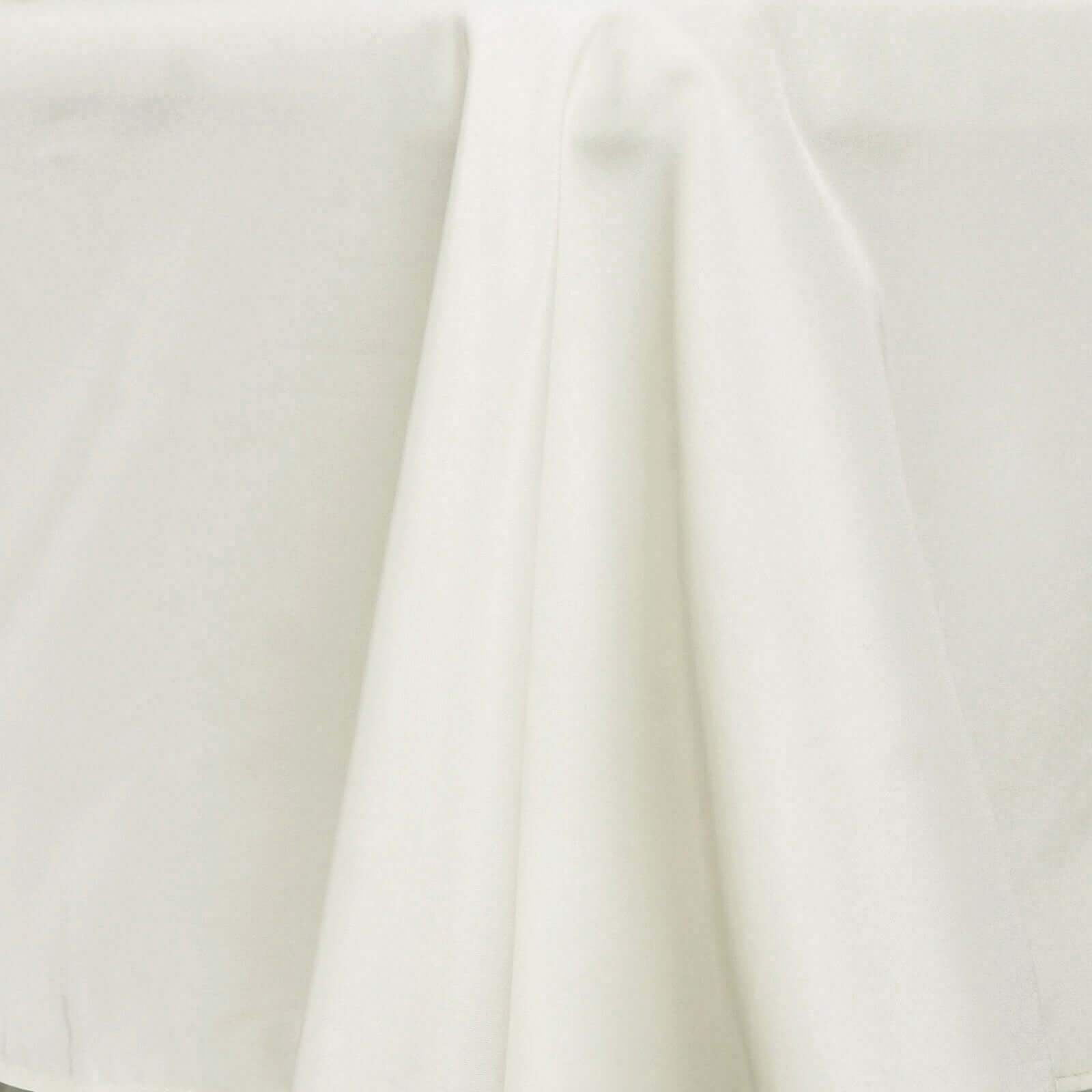 Premium Polyester 72"x120" Rectangle Tablecloth Ivory - 220GSM Stain-Resistant Table Cover