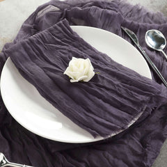 5 Pack Gauze Cheesecloth 24"x19" Napkins Purple Reusable Dinner Napkins