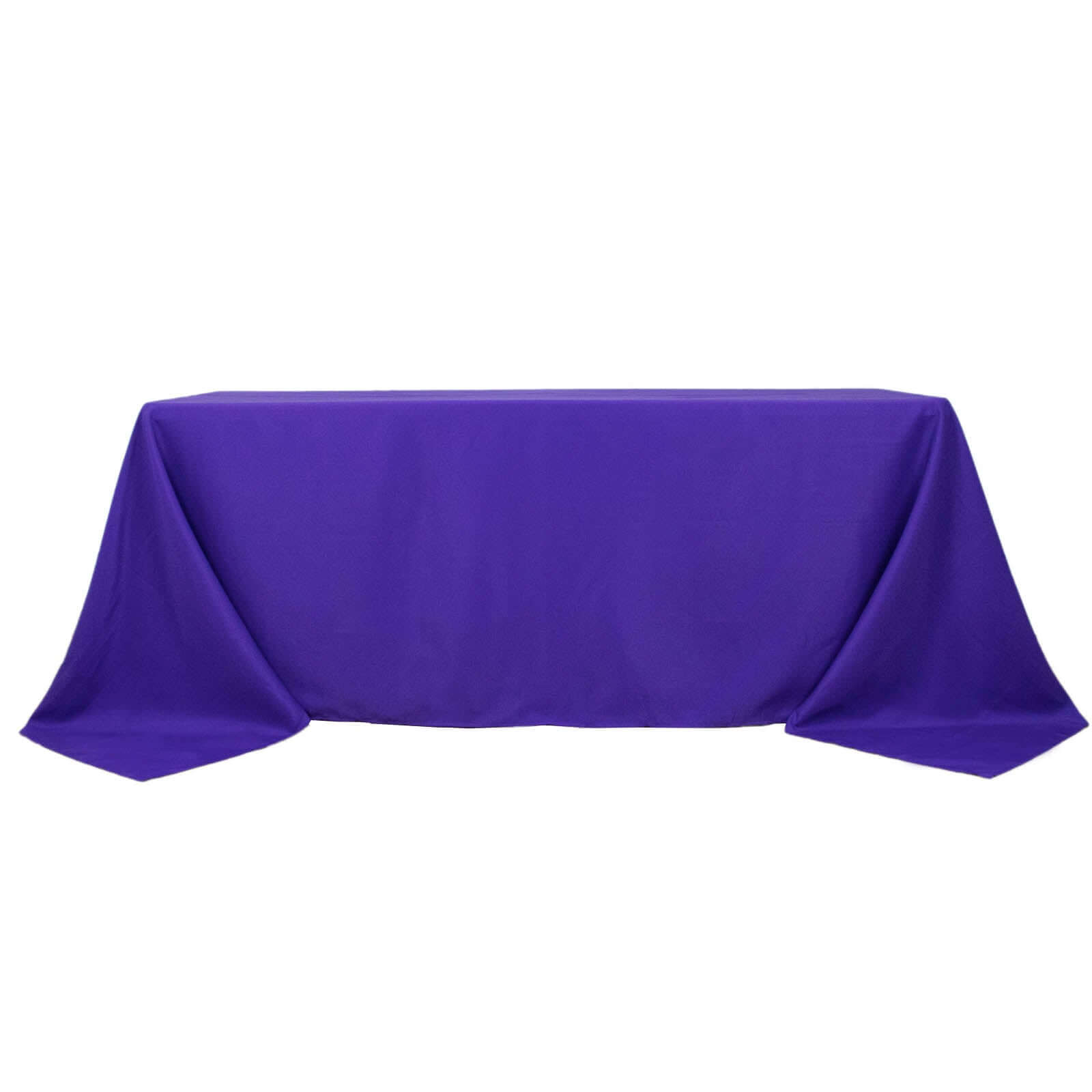 Premium Polyester 90"x132" Rectangle Tablecloth Purple - Seamless 220GSM Stain-Resistant Table Cover