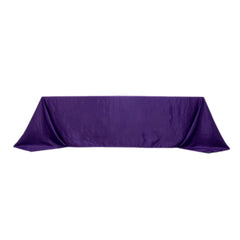Lamour Satin 90"x156" Rectangle Tablecloth Purple - Luxurious, Soft Seamless Table Cover
