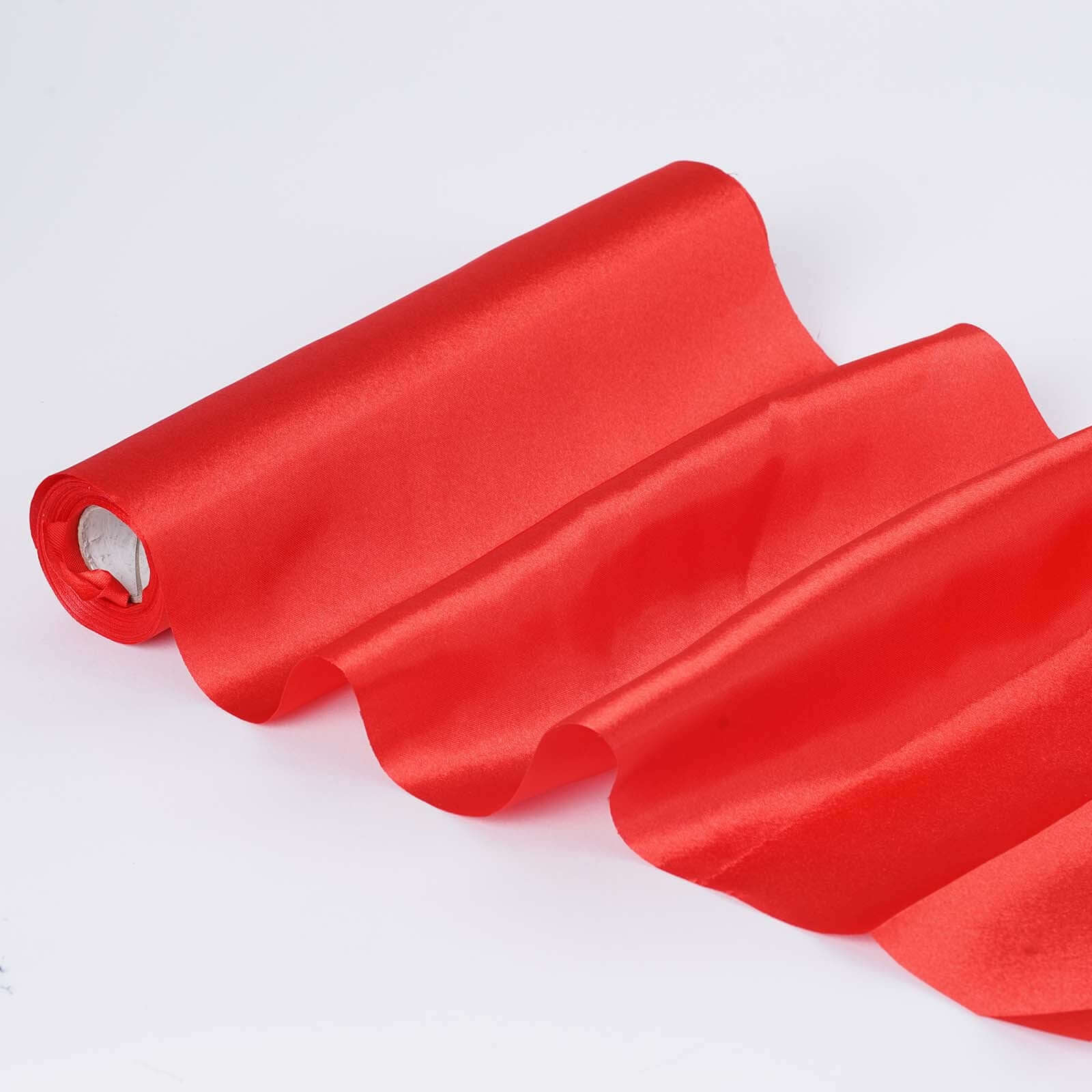 12"x10 Yards Red Satin Fabric Bolt, DIY Craft Wholesale Fabric