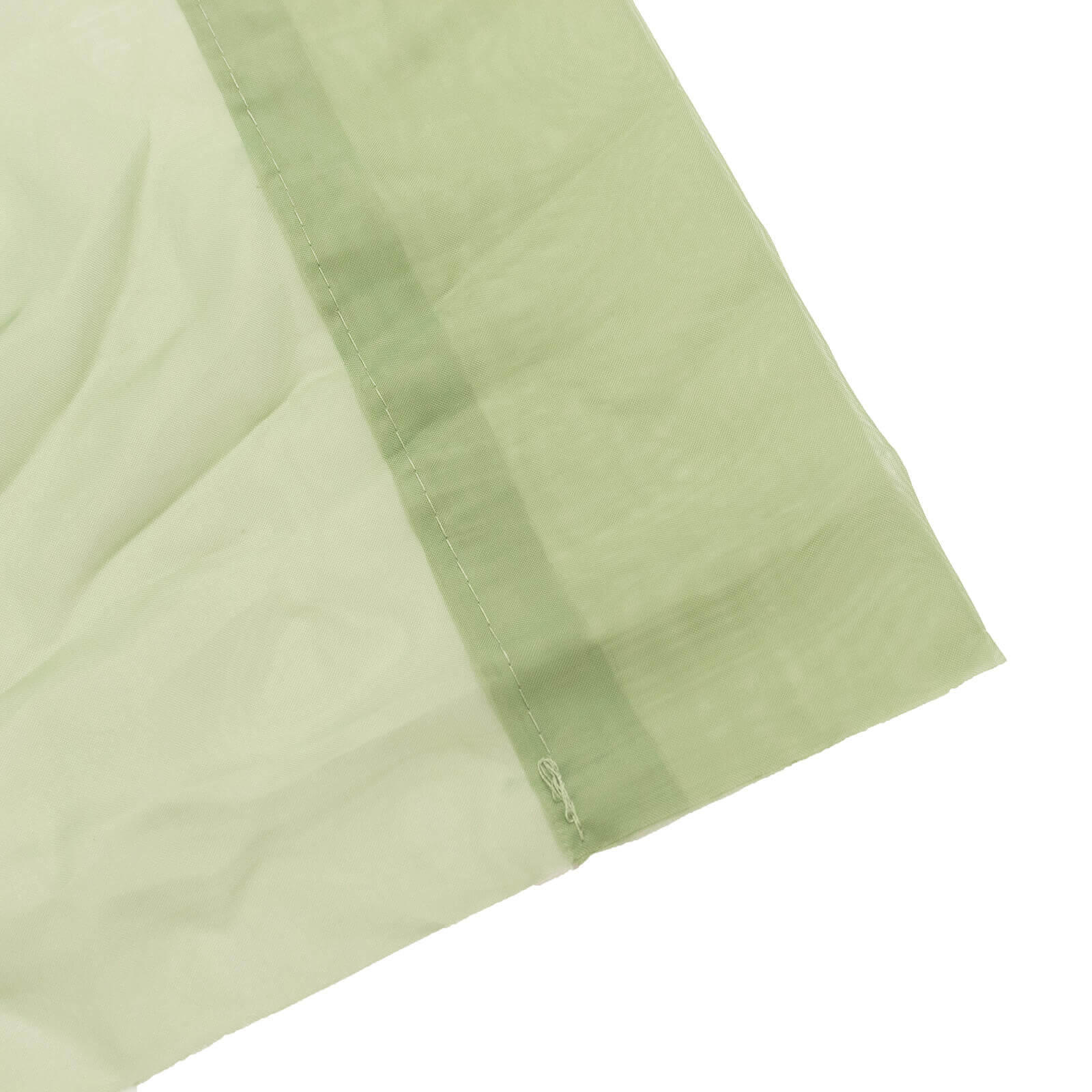 5ftx32ft Sage Green Chiffon Curtain Panel, Durable Flame Resistant Backdrop Ceiling Drapery With Rod Pocket