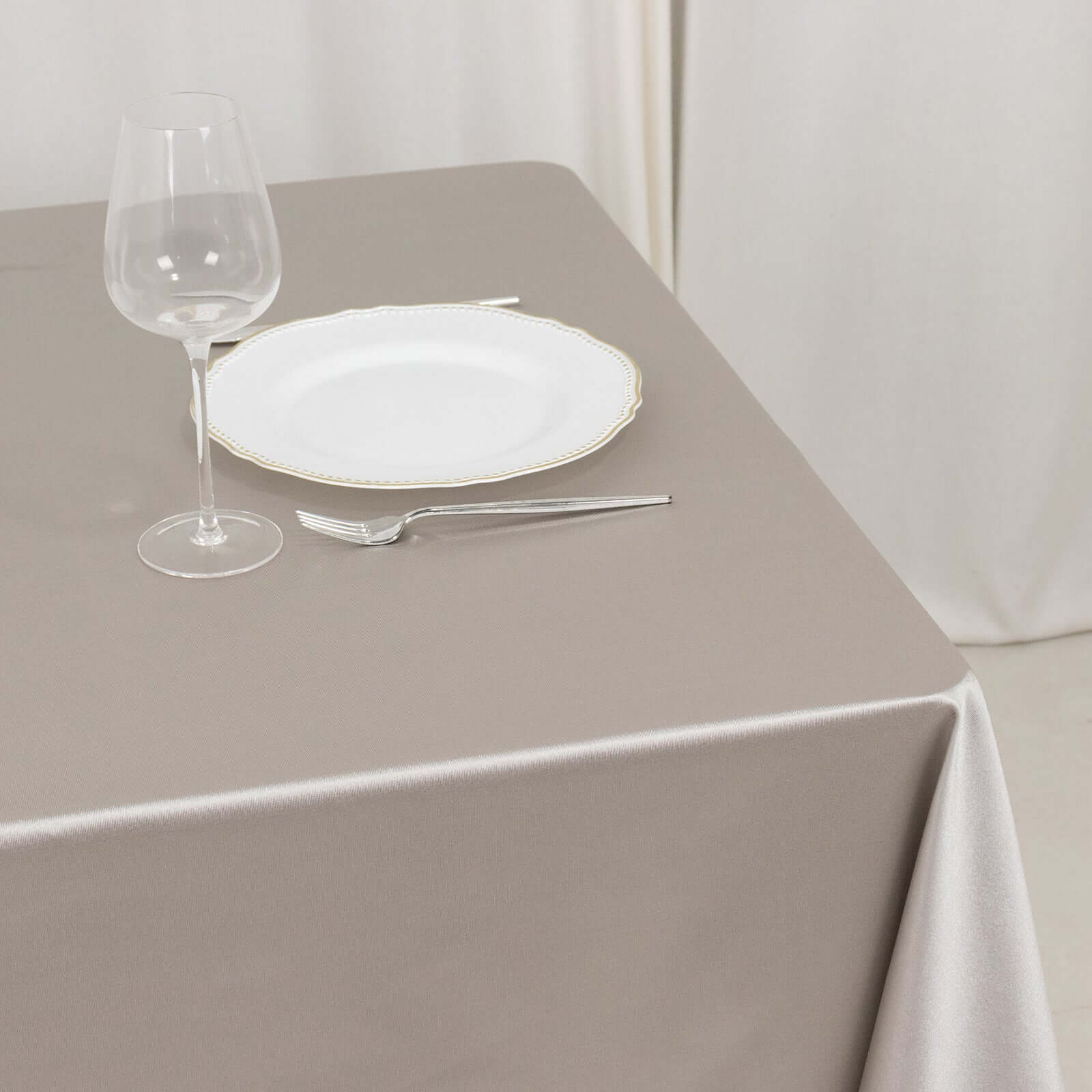 Scuba Square 70"x70" Tablecloth Shimmer Silver - Wrinkle Free & Stain Resistant Table Cover