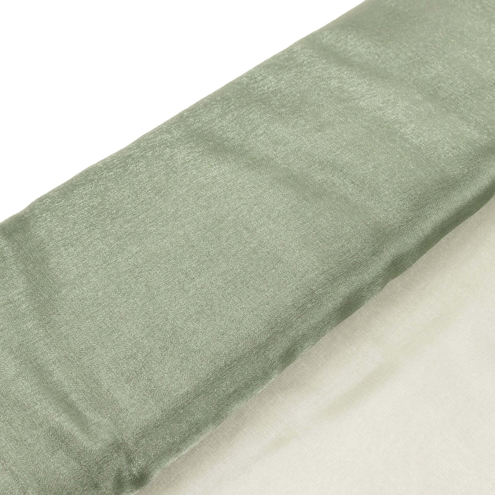 54"x10yd Dusty Sage Green Solid Sheer Chiffon Fabric Bolt, DIY Voile Drapery Fabric