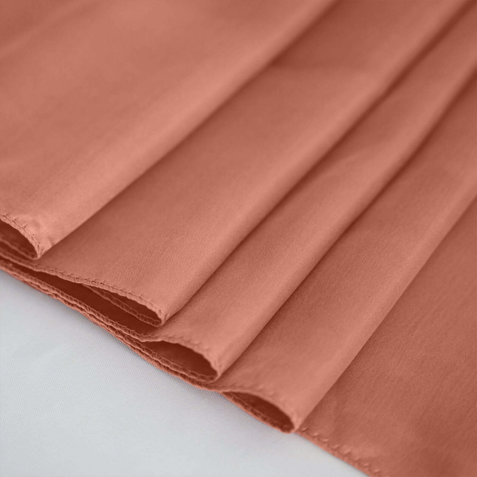 Satin Rectangular 60"x102" Tablecloth Terracotta (Rust) - Smooth and Lustrous Table Cover