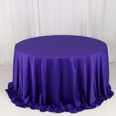 Scuba Round 132" Tablecloth Purple - Wrinkle Free & Stain Resistant Seamless Table Cover