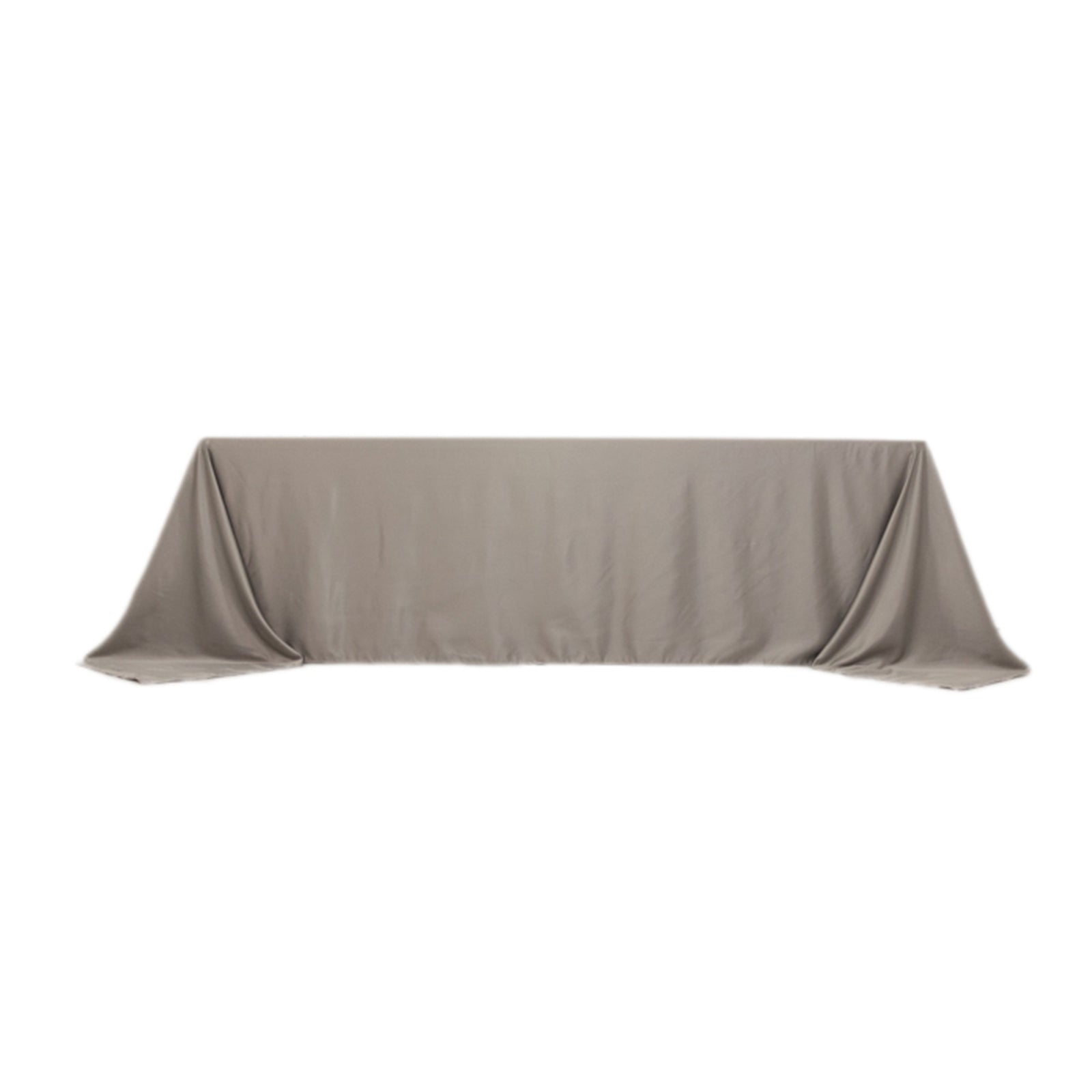 Lamour Satin 90"x156" Rectangle Tablecloth Silver - Luxurious, Soft Seamless Table Cover