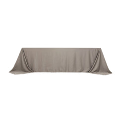 Lamour Satin 90"x156" Rectangle Tablecloth Silver - Luxurious, Soft Seamless Table Cover