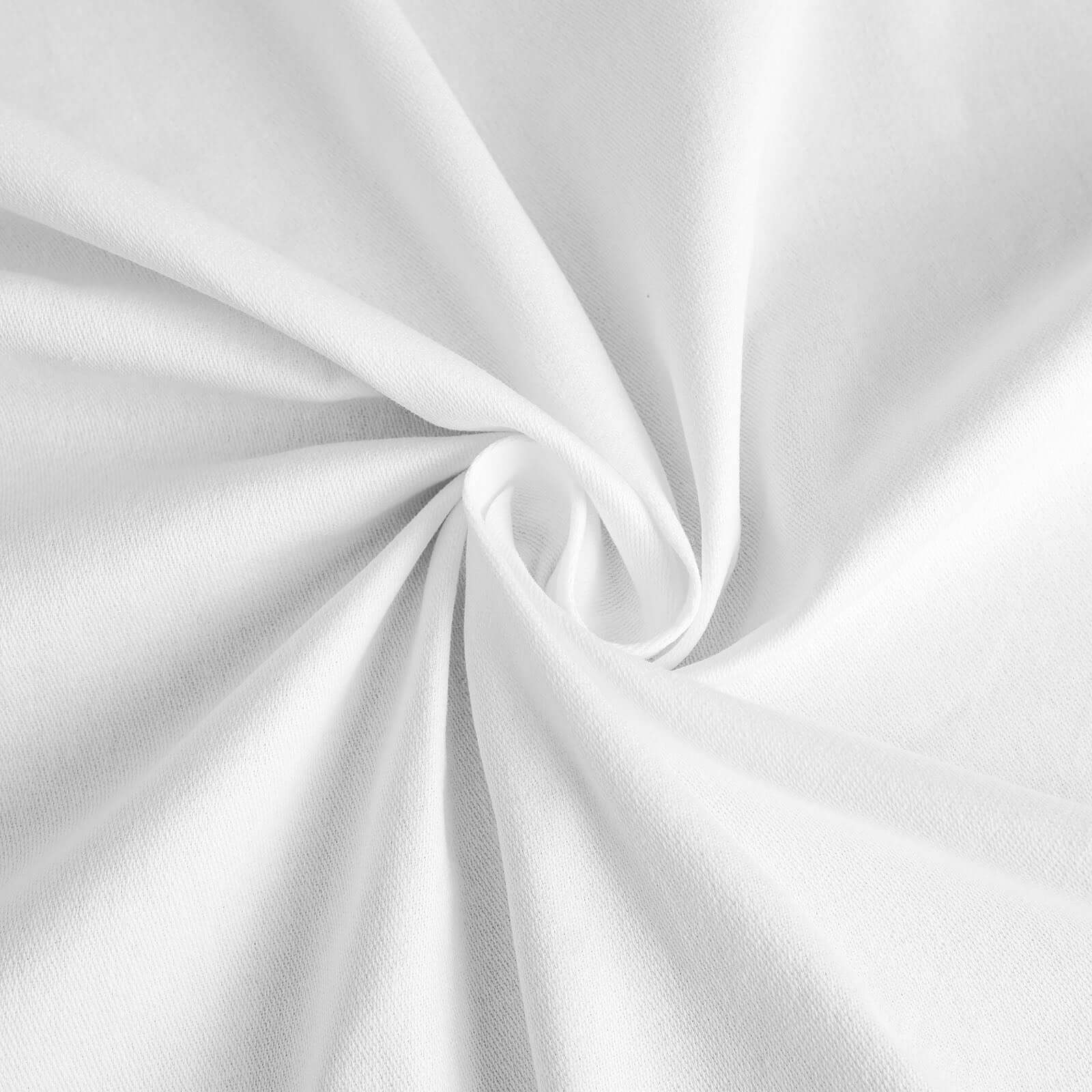 100% Cotton 90"x90" Table Overlay Square Tablecloth White Linen - Sophisticated, Soft & Breathable Fabric Table Cover
