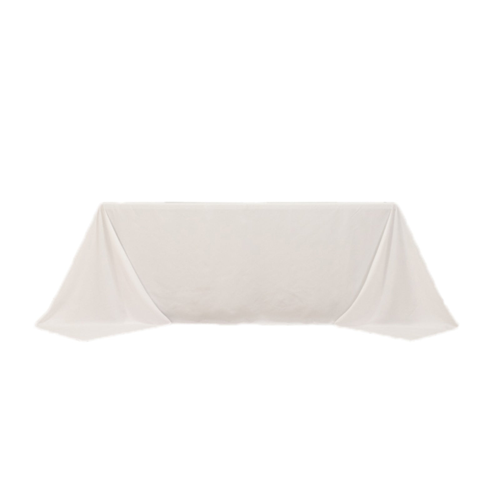 Cotton Blend 90"x132" Rectangle Tablecloth White - Seamless Wrinkle-Resistant Design for Classy Occasions