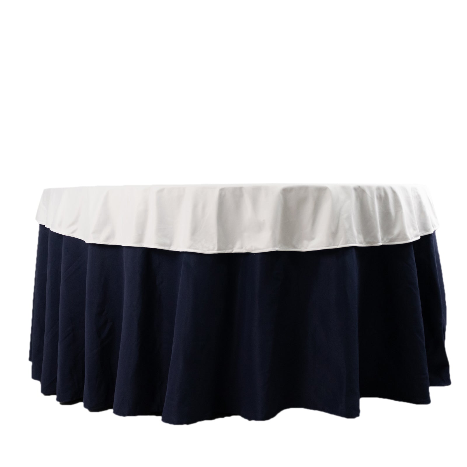 Scuba Round 70" Tablecloth White - Wrinkle Free & Stain Resistant Table Cover for Weddings and Banquets