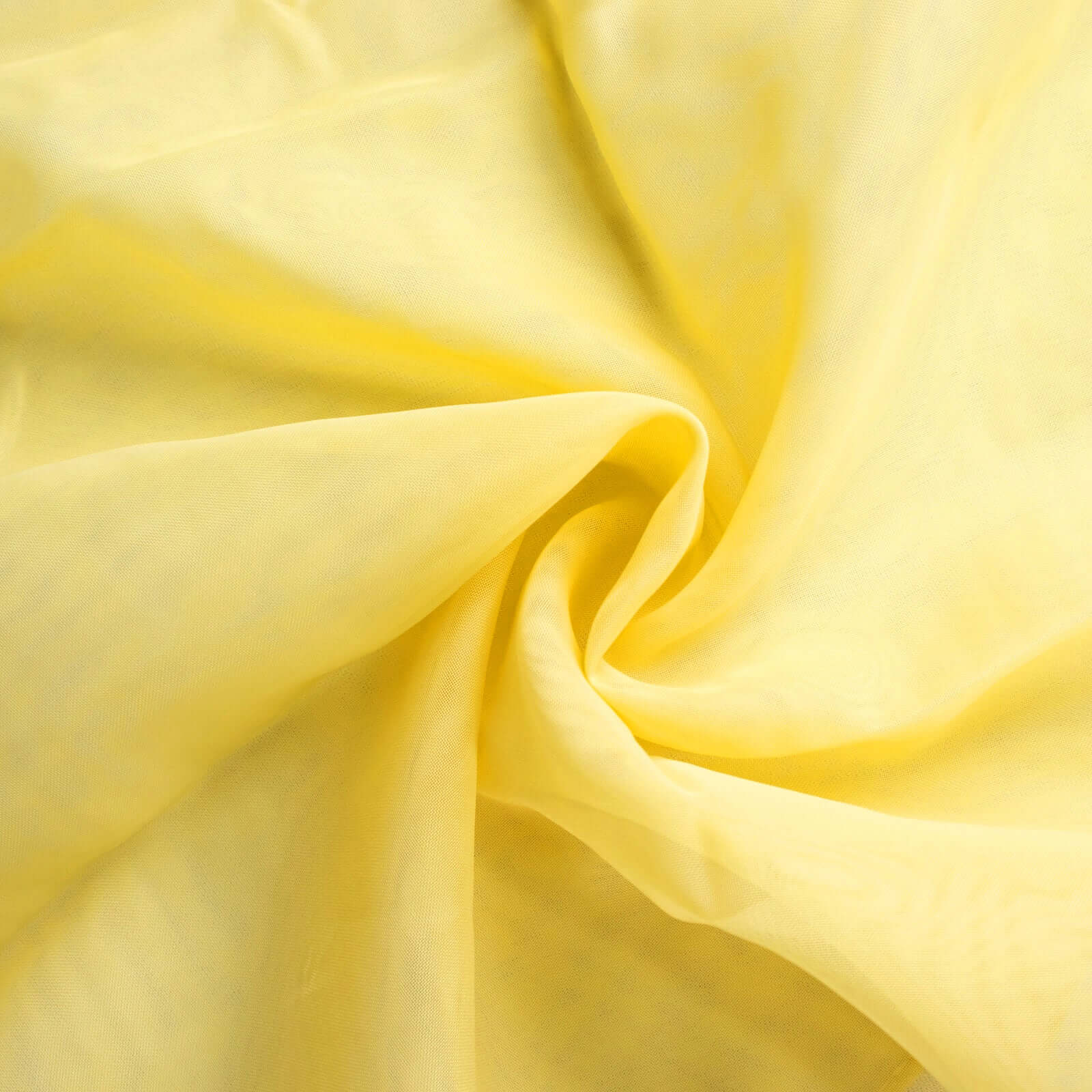 Chiffon Chair Sash with Curly Design Yellow - Stylish Chair Decorations