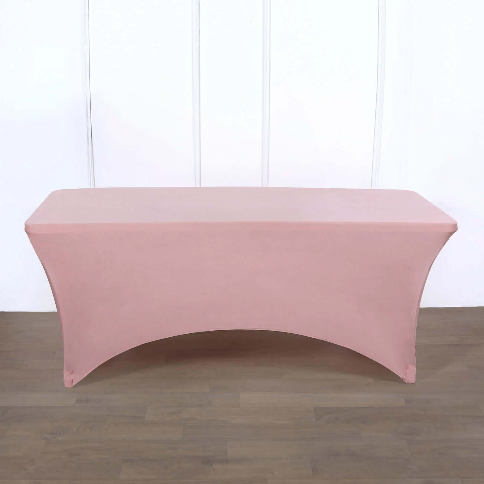 Stretch Spandex 96"x30" Rectangle Table Cover Dusty Rose - Durable Form-Fitting Tablecloth