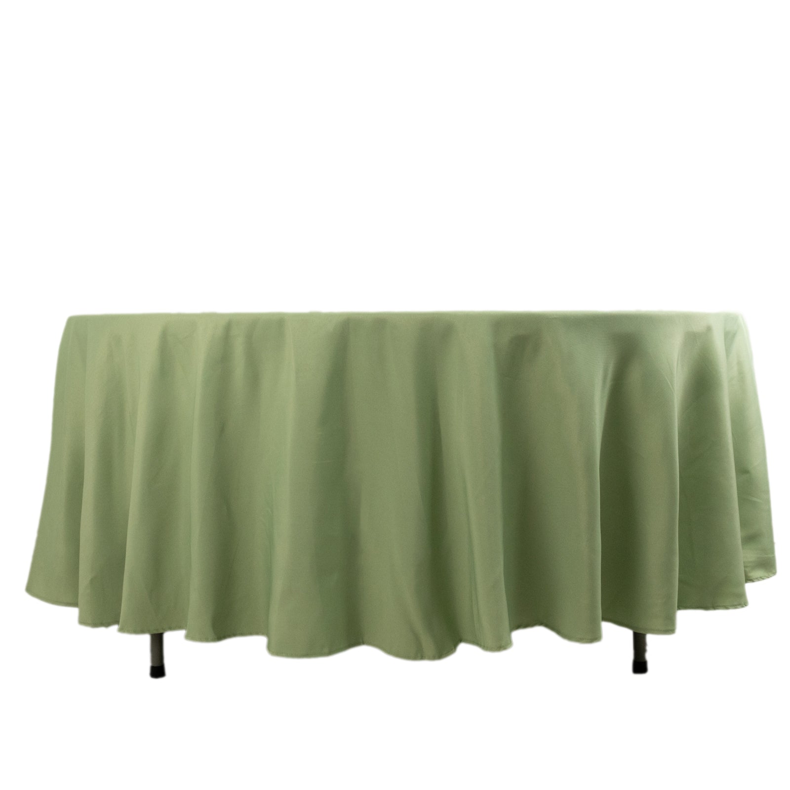 Premium Polyester 108" Round Tablecloth Sage Green - Wrinkle-Resistant 220GSM Table Cover