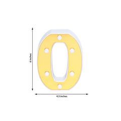 3D Marquee Letter "O" Warm White 6 LED Lights Gold - Chic Light-Up Decor for Events 6"