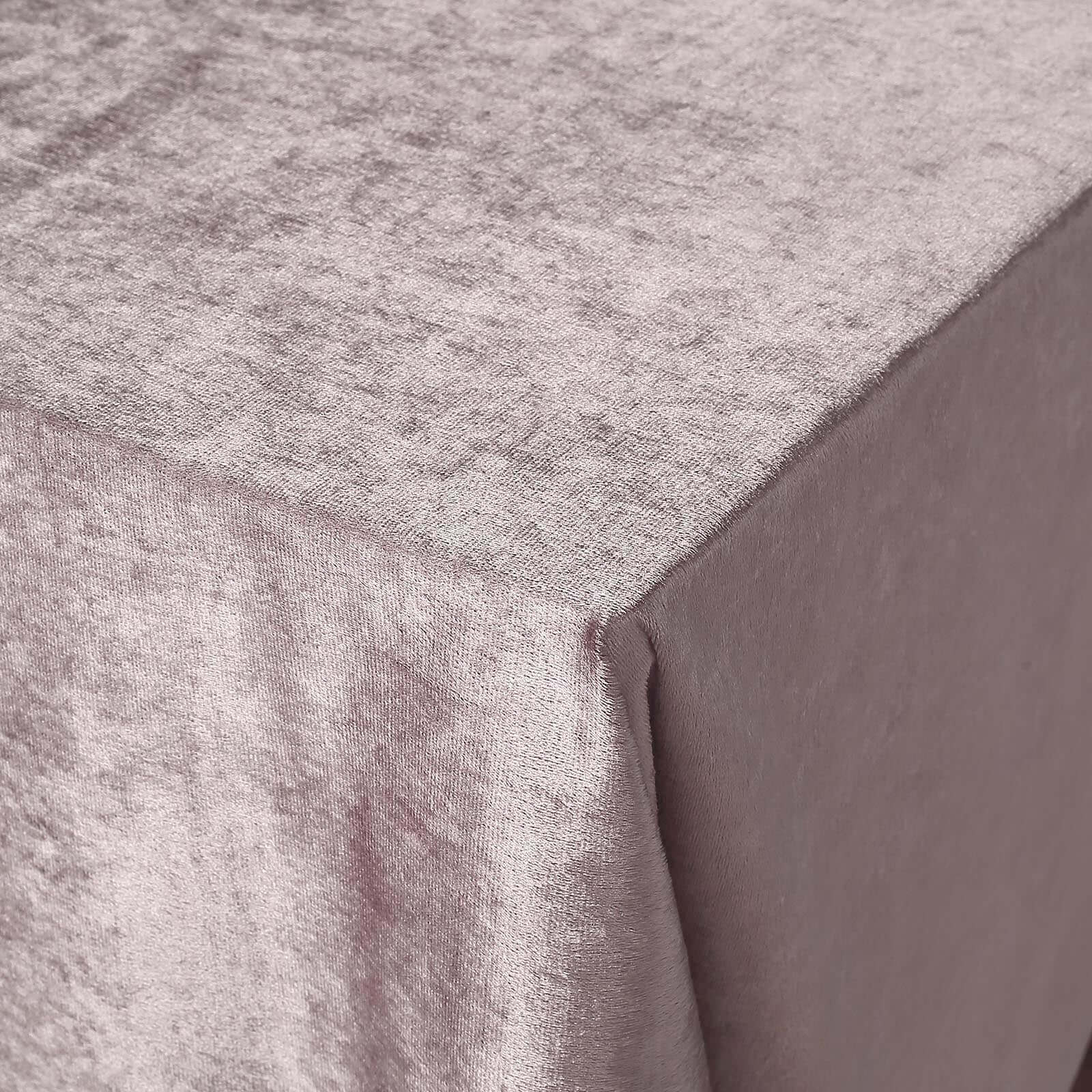 Premium Velvet 90"x156" Rectangle Tablecloth Mauve - Reusable Soft & Seamless Table Cover