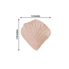 500-Pack Rose Petals Round Design Peach Silk Confetti - Decorative Scatters for Tables and Floors