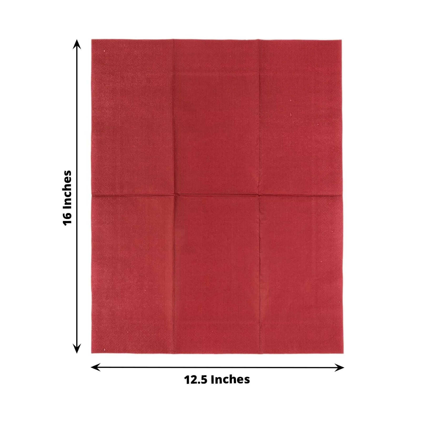 50-Pack Paper Napkins Burgundy - Soft Disposable 2-Ply Dinner Napkins for Weddings