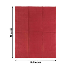 50-Pack Paper Napkins Burgundy - Soft Disposable 2-Ply Dinner Napkins for Weddings