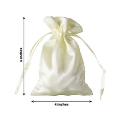 12 Pack 4"x6" Yellow Satin Drawstring Wedding Party Favor Gift Bags