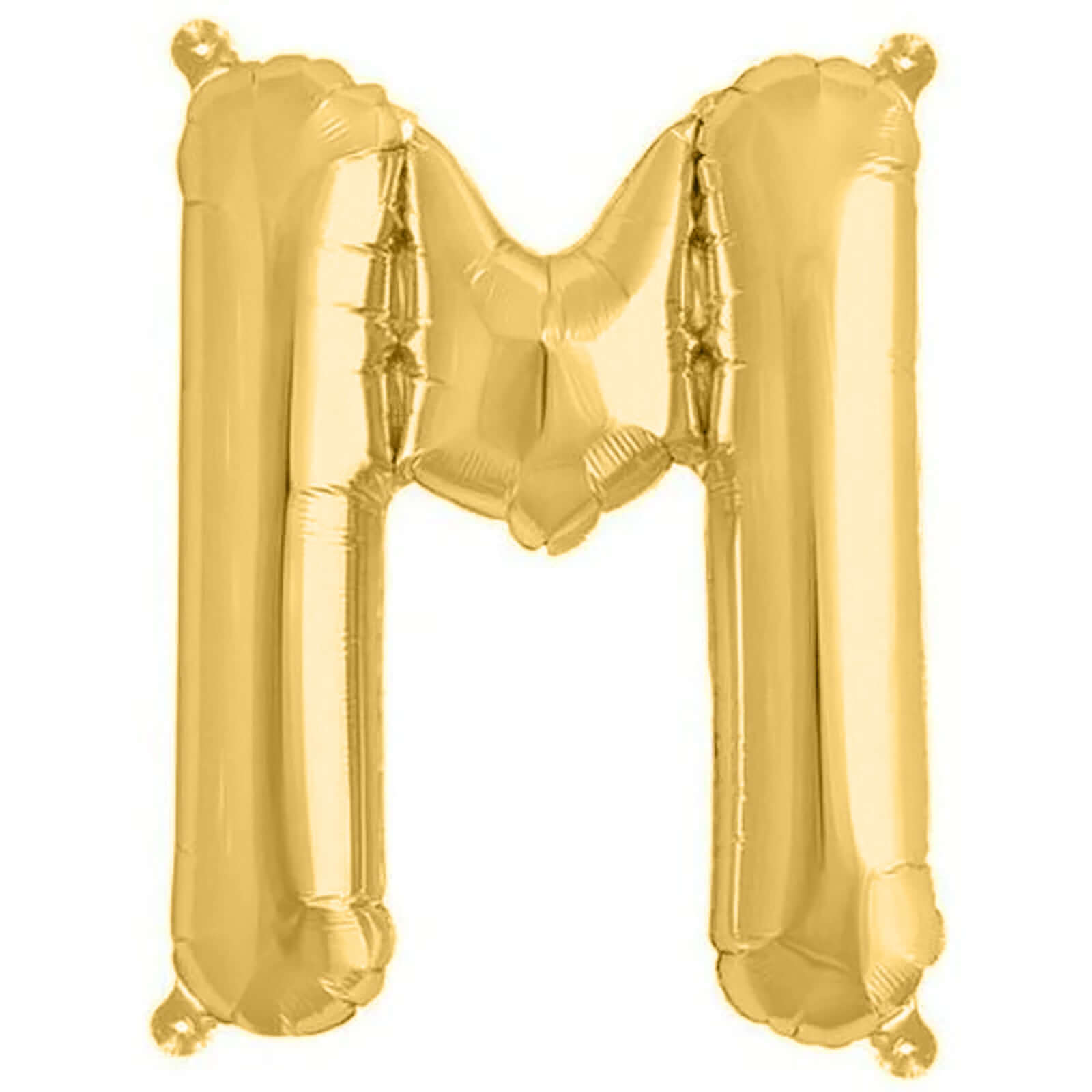 13" Matte Gold Letter and Number Balloons, Mylar Foil Balloons