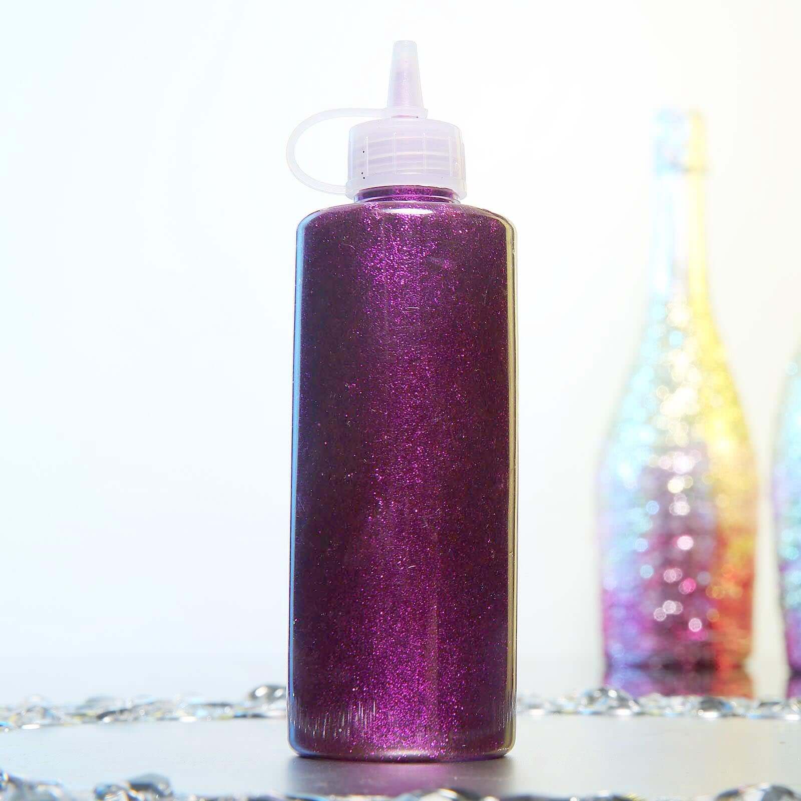 Metallic Glitter Glue Purple - Washable Nontoxic Art Glue for Fun DIY Projects Scrapbooking & Party Decor 4 oz Bottle
