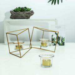 12-Pack LED Tealight Candles Metallic Gold Design - Reusable Flameless Battery Operated Lights