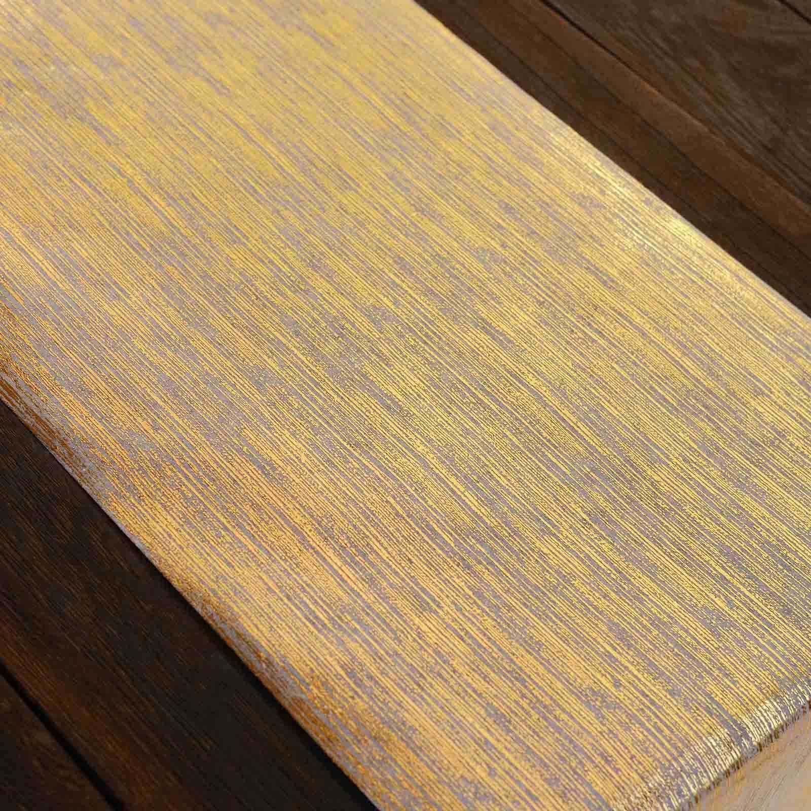 Disposable Table Runner Roll 11"x108" Metallic Gold Faux Suede Print - Stylish Non-Woven Event Decoration