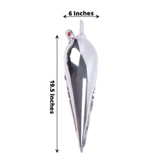 36 Pack Metallic Silver DIY Mylar Foil Starburst Cone Balloons, 3D Explosion Star Party Balloons Kit - Customizable