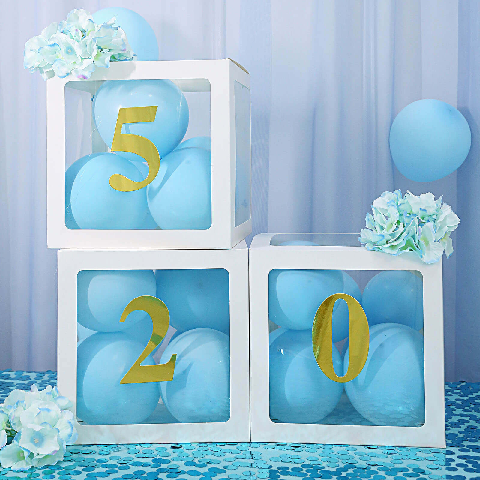 4-Pack Stickers Banner Custom 0-9 Number "5" Design Gold - Milestone Age and Date Stick-On Numbers 5"