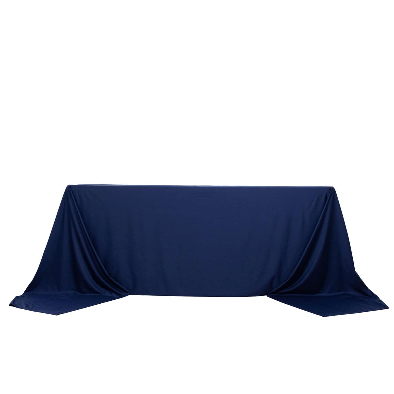 Scuba Rectangular 90"x156" Tablecloth Navy Blue - Wrinkle Free, Stain Resistant & Seamless Table Cover