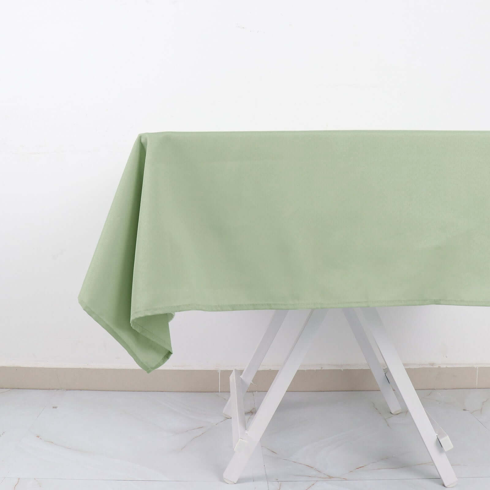 Polyester Square 54"x54" Tablecloth Sage Green - Wrinkle-Resistant & Durable Table Cover