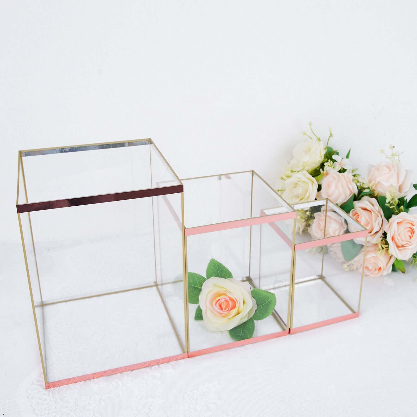 100 Yds 3/8" Rose Gold Metallic Film Tape Adhesive, DIY Floral Wrap Craft Decor Tape - Polyester with Acrylic